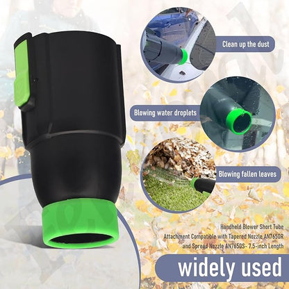 AST2000 Handheld Blower Short Tube Attachment for EGO LB5300/LB5750/LB5800/LB6500/LB6510/LB6700/LB7650, Compatible with Tapered Nozzle AN7650R and Spread Nozzle AN7650S- 7.5-inch Length