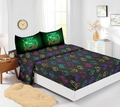 Boys Gamer Comforter Sets,6 PCS Gaming Bedding Set for Boys,Kids Comforter Sets for Boys,Twin Comforter Sets for Boys,Bed in A Bag with Sheets(Twin,Green Color)
