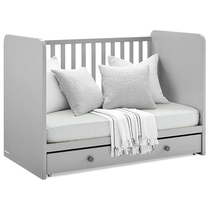 GAP babyGap Graham 4-in-1 Convertible Crib with Storage Drawer - Greenguard Gold Certified, Grey/Dark Grey