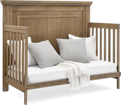 Delta Children Simmons Kids Paloma 4-in-1 Convertible Crib, Greenguard Gold Certified, Aged Oak