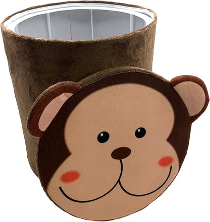 Storl Organizer Storage Stool for Toy and Cloth and Kids Stool (Monkey, 12Wx13H)
