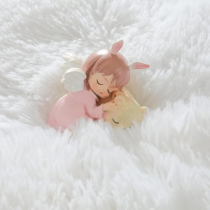 Super Soft Fluffy Shaggy Rugs 5x8 Feet for Living Room Bedroom, Fuzzy Plush Area Rugs for Girls Kids Room Nursery Home Decor, Furry Dorm Rug Cute Non-Slip Indoor Floor Carpet, Cream White