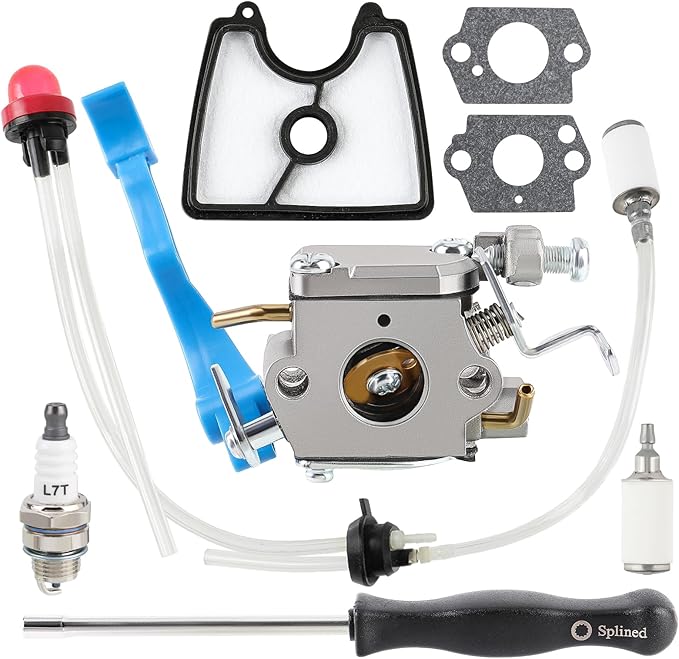 590460102 Carburetor for Husq 125B 125BX 125BVX Leaf Blower Trimmer for Zama C1Q-W37 Carb 545 08 18-11 581798001 545081811 545112101 with Air Filter Fuel Line Kit