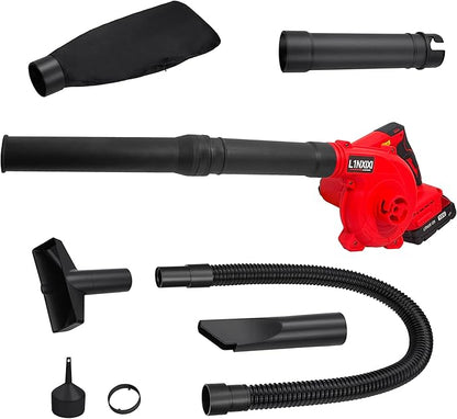 Cordless Leaf Blower for Milwaukee M18 Battery,2-in-1 Handle Electric Blower + Vacuum Cleaner, 6 Variable Speed Up to 180MPH,Electric Jobsite Air Blower with Brushless Motor (Only Tools)