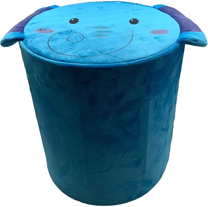 Storl Organizer Storage Stool for Toy and Cloth and Kids Stool (Elephant, 12Wx13H)