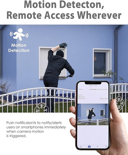 seQuro GuardPro 2 Wireless Security Camera System, 10.1-inch Touchscreen Monitor, 4CH DVR Kit, 1080p HD Outdoor Bullet Camera, Motion Detection, Night Vision, Waterproof, Free App, Home Security DVR
