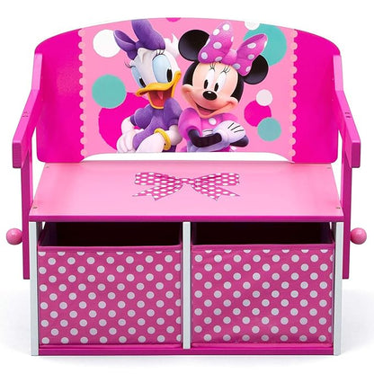 Delta Children Kids Convertible Activity Bench - Greenguard Gold Certified, Disney Minnie Mouse