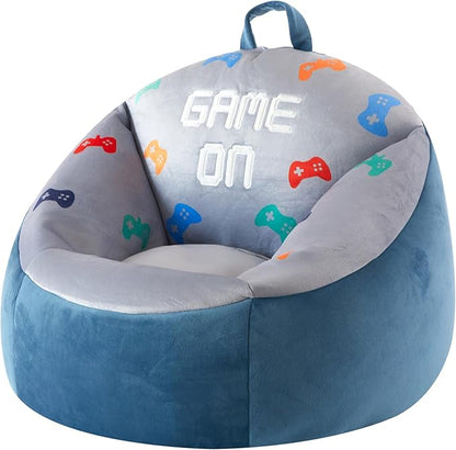 Heritage Kids Micromink Squishy Bean Bag Chair for Kids Ages 3+, Gamer