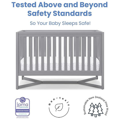 Delta Children Tribeca 4-in-1 Baby Convertible Crib, Grey