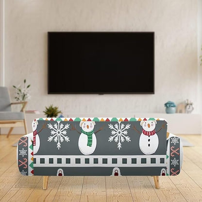 FKELYI Christmas Sofa Furniture Protector for Indoor Easy Going Stretch Sofa Slipcover Non-Slip Sofa Slicpovers Washable Sofa Couch Cover XL