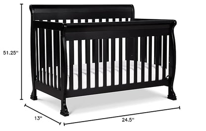 DaVinci Kalani 4-in-1 Convertible Crib in Ebony, Greenguard Gold Certified
