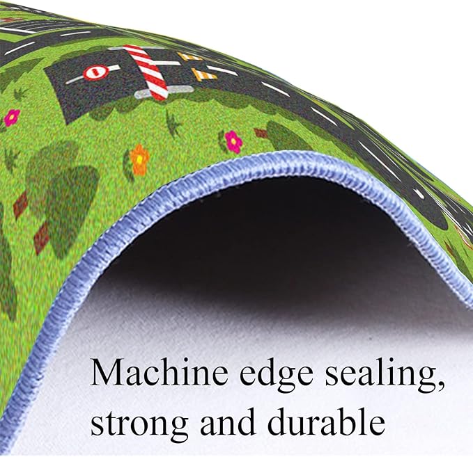 Car Rug Play Mat, Road Rug Carpet for Kids, City Life Educational Road Traffic Carpet for Ages 3-12 Years Old(140×200cm/55×79inch)