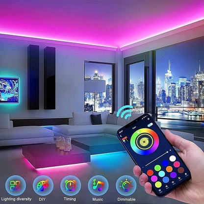 smareal Led Lights for Bedroom 100ft (2 Rolls of 50ft),Led Lights Color Changing Led Strip Lights with App Control, Led Light Strips for Room, Kitchen, Home Decoration