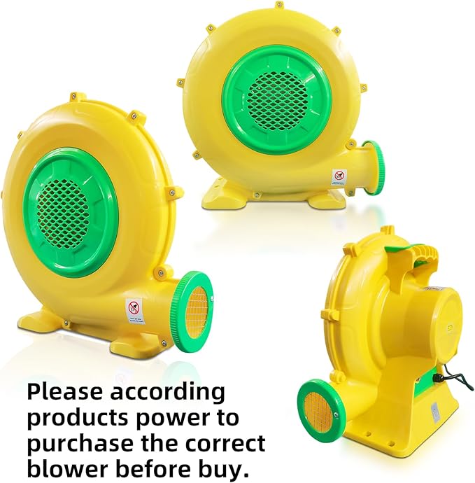 Air Blower, 480W 0.64HP Bounce House Blower, Portable Inflatable Bubble House Blower, Perfect for Inflatable Bounce House, Bouncy Castle, Jumper, Water Slid, Blower Corded(480 Watt 0.6HP)