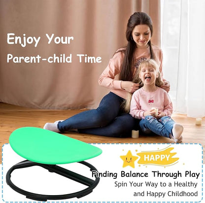 Sit and Spin Spinning Chair for Kids,Kids Swivel Sensory Chair,Sensory Spin Chair Seat Activity Toy for Kids,Training Body Coordination,Metal Base Non-Slip Wobble Chair Sitting Comfortably