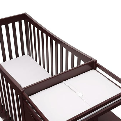 Graco Remi 4-In-1 Convertible Crib & Changer With Drawer (Espresso) – GREENGUARD Gold Certified, Crib And Changing-Table Combo, Includes Changing Pad, Converts To Toddler Bed, Full-Size Bed