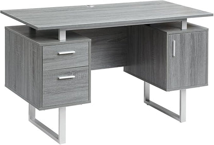 NicBex Laik-DW-00042-DX Desks, 51.25" W x 23.25" D x 29.75" H, Gray
