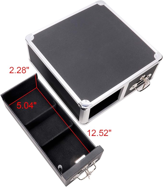 Vaultz Locking 3 x 5 Index Card Cabinet, Double Drawer, Black (VZ01393)