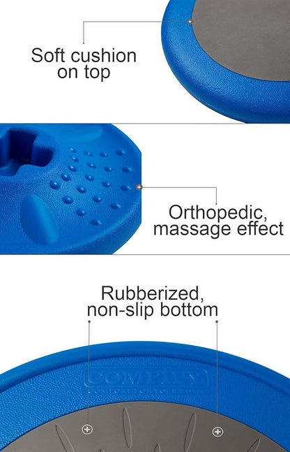 Studico ActiveChairs Kids Wobble Stool, Flexible Seating for Preschool & Elementary Classrooms, Improves Focus, Posture & ADHD/ADD, 14" Active Desk Chairs, Ages 3-7, Blue