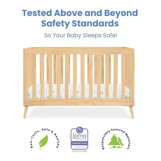 Delta Children Essex 4-in-1 Convertible Crib, Natural