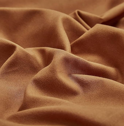 Pumpkin Color Comforter Sets Solid Cinnamon Color Bedding Set Cal King 3 PCs Pumpkin Comforter Sets for Women Girls Breathable Soft Bedroom Collection Solid Rust Color Adults Pumpkin Bedding