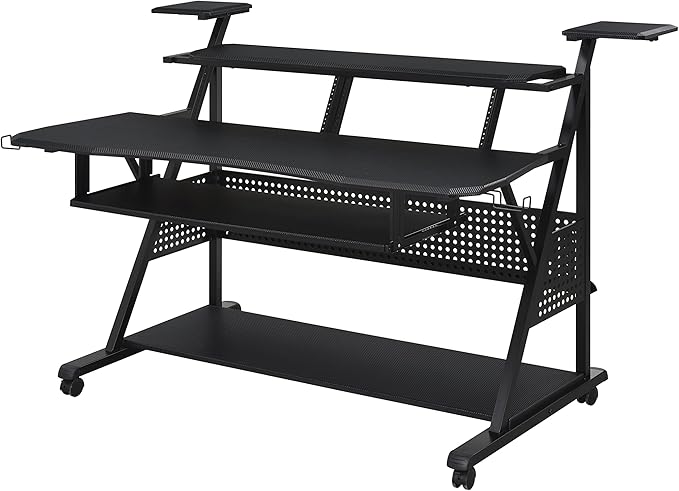 NicBex Laik-DW-00057-DX Desks, 67" W x 38" D x 42" H, Black