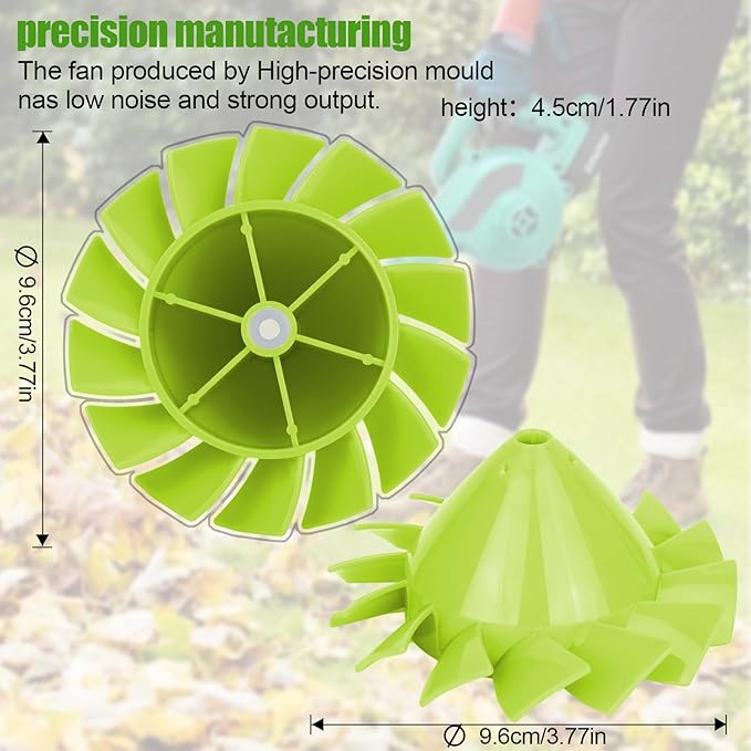 529437004 Blower Fan Blade for Ryobi ONE+ 18V Blower Fan P2108, P21081 and 529437003 529437001 （2 Pack）