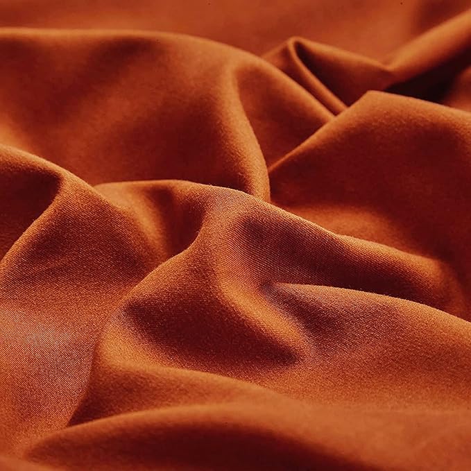 Rust Comforter Sets Full Size Burnt Orange Bedding Set Reddish Caramel Color Terracotta Bed Set 3 Pieces Women Lightweight Solid Burnt Orange Color Blanket Rust Quilts Set Breathable Comforter