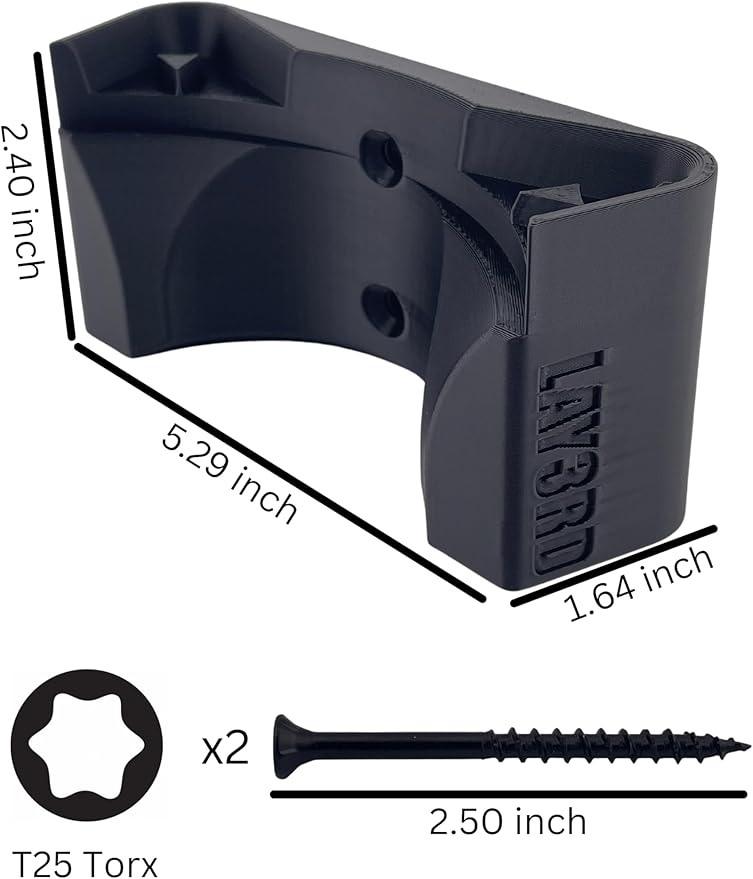 Milwaukee M18 Leaf Blower Wall Mount Compatible with 2724-20, 2724-21 - Heavy-Duty Black Wall Mounting Bracket Holder Storage Hook