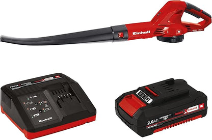 Einhell GE-CL Power X-Change 18-Volt Cordless 130-MPH 90-CFM Varaible Speed Air Sweeper / Leaf Blower, Kit (w/ 2.0-Ah Battery + Fast Charger)
