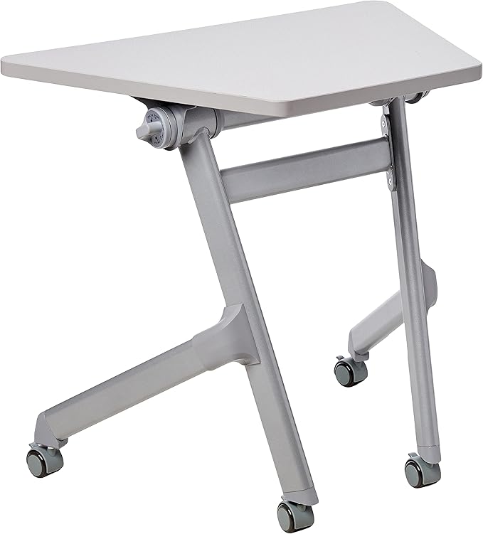 Safco Products Learn Nesting Trapezoid Desk, Small Corner Desk for Classrooms & Custom Classroom Layouts (Pebble Gray)