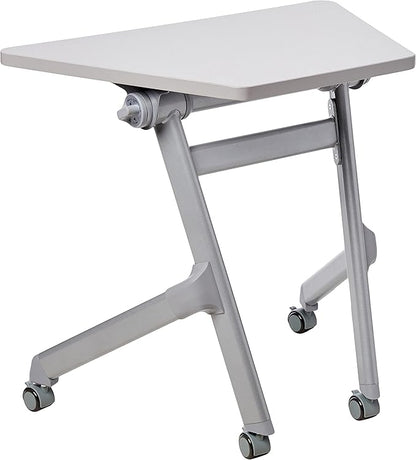 Safco Products Learn Nesting Trapezoid Desk, Small Corner Desk for Classrooms & Custom Classroom Layouts (Pebble Gray)