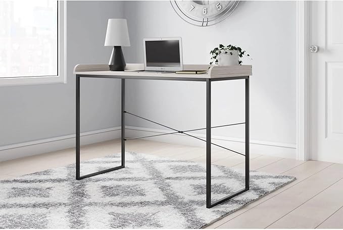 Signature Design by Ashley Bayflynn 32" Modern Home Office Desk, White & Black