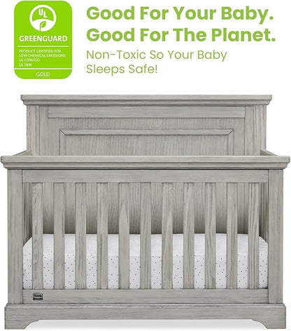 Delta Children Simmons Kids SlumberTime Paloma 4-in-1 Convertible Baby Crib - Greenguard Gold Certified, Rustic Mist