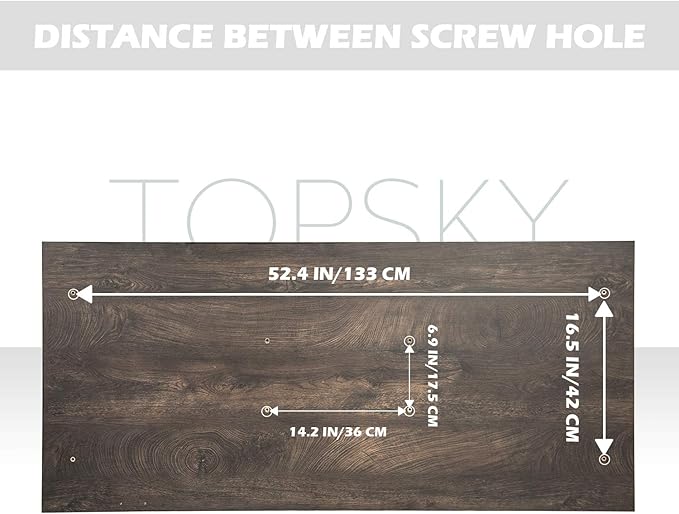 TOPSKY One-Piece Table Top for Electric Standing Desk Adjustable Desk (Espresso Gray., 58.3x26.8x0.7)