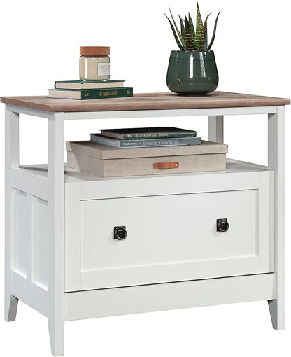 Sauder August Hill Lateral File, L: 19.53" x W: 32.28" x H: 29.25", Soft White Finish
