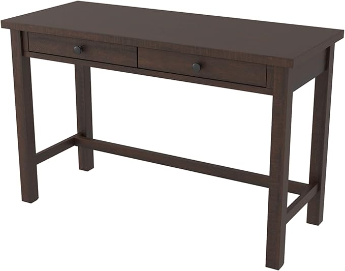 Signature Design by Ashley Camiburg Modern Home Office Writing Desk with Drawers, Warm Brown