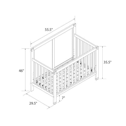Baby Relax Miles 5-in-1 Convertible Crib, Nursery Furniture, Classic White