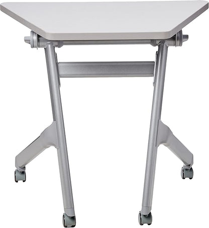 Safco Products Learn Nesting Trapezoid Desk, Small Corner Desk for Classrooms & Custom Classroom Layouts (Pebble Gray)