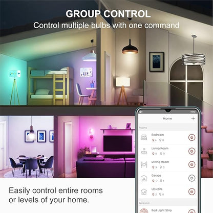 Sengled Zigbee Smart Light Bulbs, Smart Hub Required, Works with SmartThings and Echo with Built-in Hub, Voice Control with Alexa and Google Home, Color Changing 60W Eqv. A19 Alexa Light Bulb, 2 Pack