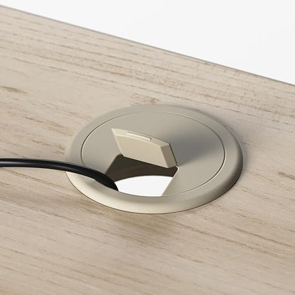 Bush Business Furniture Move 60 Series 60W x 30D Electric in Natural Elm with Silver Base, Ergonomic Sit-Stand Computer Table for Home and Professional Office
