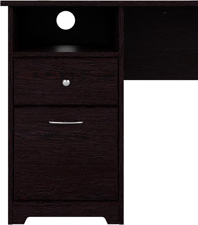 Bush Furniture Cabot 72W Computer Desk with Drawers in Espresso Oak
