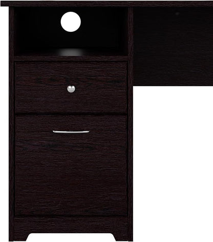 Bush Furniture Cabot 72W Computer Desk with Drawers in Espresso Oak