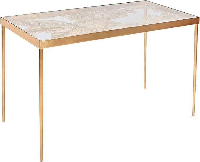 Safavieh Home Office Leilani Gold Leaf Palm Leaf Desk