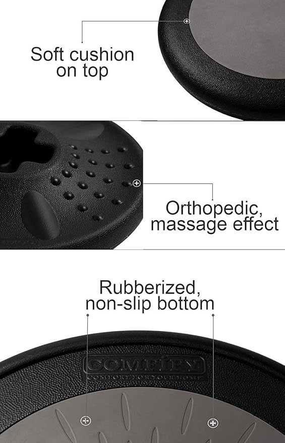 Studico ActiveChairs Adjustable Wobble Stool, Flexible Classroom Seating, Improves Focus, Posture and Helps ADHD/ADD, Sensory Chair, Active Fidget Chairs Adjusts from 16.65" to 23.75" Ages 13-18 Black