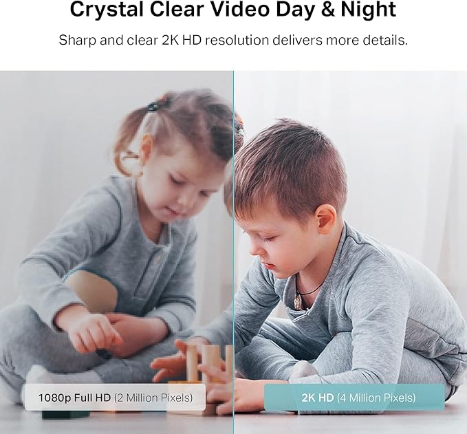 Kasa 2K QHD Security Camera Pan/Tilt, Starlight Sensor for Color Night Vision, Motion Detection for Baby & Pet Monitor, 2-Way Audio, Cloud & SD Card Storage, Works with Alexa & Google Home (KC410S)