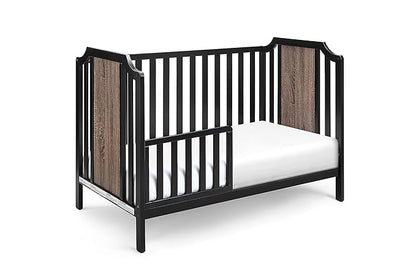 Suite Bebe Brees Convertible Island Crib in Black & Vintage Walnut
