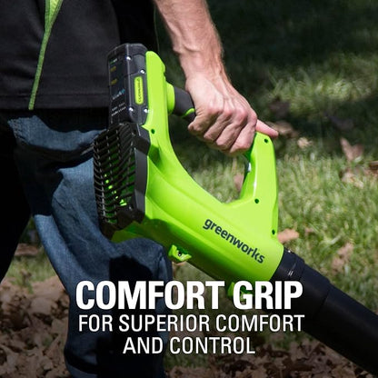 Greenworks 24V Axial Blower (100 MPH / 330 CFM), 2.0Ah Battery and Charger