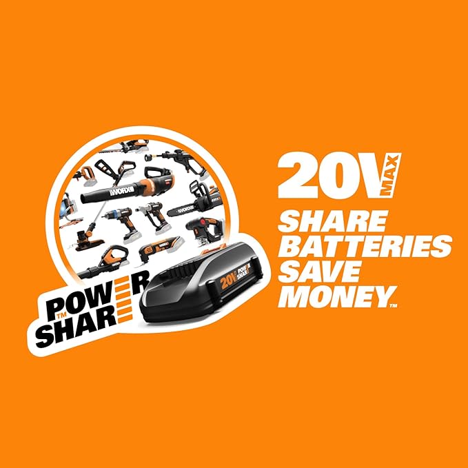 Worx WG545.9 20V Work Air Lithium Multi-Purpose Blower/Sweeper/Cleaner Tool ONLY