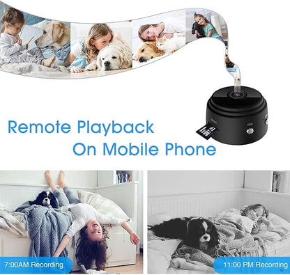 Secret Camera Spy Camera WiFi Home Security Camera Mini Hidden Camera Video Recorder Night Vision Live Feed Playback Phone App Control Nanny Cam Pet Camera